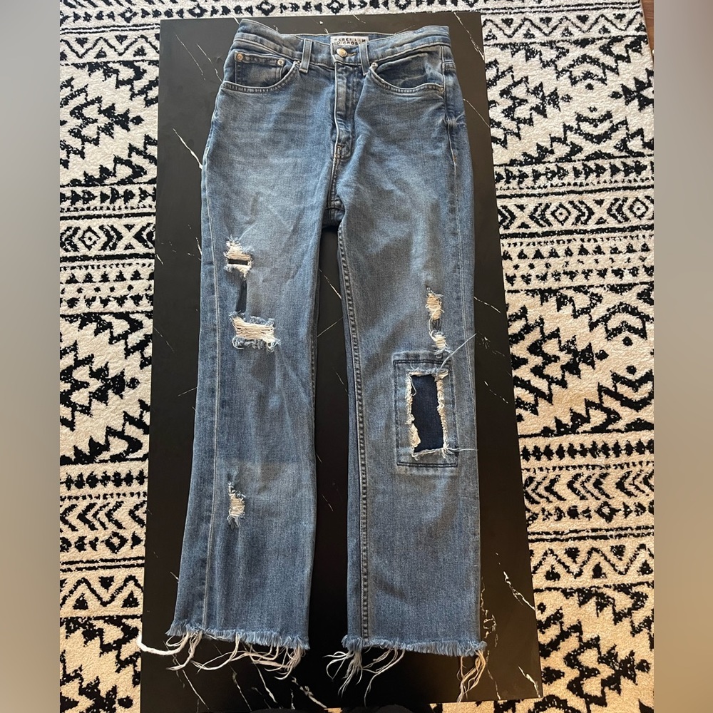 Patchwork Denim Jeans